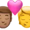 Sărut: Bărbat, Persoană, Ten mediu, Fără ten emoji pe iPhone (iOS 15.4)