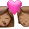 Kyss: Kvinna, Person, Mellanhudton emoji på iPhone (iOS 16.4)