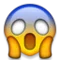 Face Screaming in Fear emoji on Apple iOS 5.0