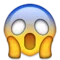 Face Screaming in Fear emoji on iPhone (iOS 5.1)