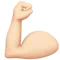 Flexed Biceps: Light Skin Tone emoji on iPhone
