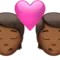 Öpücük: Kişi, Kişi, Orta-Koyu Ten Tonu iPhone üzerinde emoji (iOS 17.4)