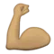 Bíceps flexionat: to de pell mitjà emoji a Apple iOS 9.0