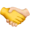 Handskakning: Ingen hudton, ljus hudton emoji på iPhone (iOS 16.4)