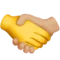Strângere de mână: Fără ten, Ten mediu-deschis emoji pe iPhone (iOS 15.4)