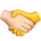 Handskakning: Ljus hudton, Ingen hudton emoji på iPhone (iOS 16.4)