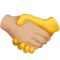 Handskakning: Mellanljus hudton, Ingen hudton emoji på iPhone (iOS 16.4)