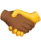 Handskakning: Mellanmörk hudton, Ingen hudton emoji på iPhone (iOS 16.4)