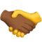 El sıkışma: Orta-koyu ten rengi, ten rengi yok iPhone üzerinde emoji (iOS 17.4)