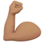 Flexed Biceps: Medium Skin Tone emoji on iPhone