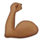 Böjda biceps: Mellanmörk hudton emoji på iPhone (iOS 9.1)
