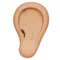 Ear: Medium-Light Skin Tone emoji on Apple iOS 11.2