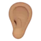 Ear: Medium Skin Tone emoji on Apple iOS 9.1