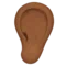 Ohr: Mittlerer bis dunkler Hautton Emoji auf Apple iOS 11.1