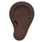 Ear: Dark Skin Tone emoji on iPhone (iOS 13.1)