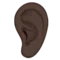 Ear: Dark Skin Tone emoji on iPhone