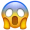 Face Screaming in Fear emoji on iPhone