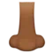 Nose: Medium-Dark Skin Tone emoji on iPhone