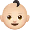 Baby: Light Skin Tone emoji on iPhone