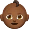 Μωρό: Μέτριος-Σκούρος Τόνος Δέρματος emoji στο iPhone (iOS 17.4)
