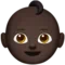 Baby: Dark Skin Tone emoji on Apple iOS 17.4