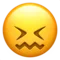 Confounded Face emoji on iPhone