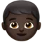 Boy: Dark Skin Tone emoji on iPhone