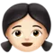 Girl: Light Skin Tone emoji on iPhone (iOS 12.1)