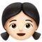 Girl: Light Skin Tone emoji on iPhone