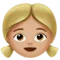 Girl: Medium-Light Skin Tone emoji on iPhone