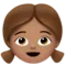 Κορίτσι: Μεσαίος τόνος δέρματος emoji στο iPhone (iOS 10.0)
