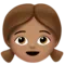 Girl: Medium Skin Tone emoji on iPhone