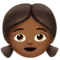 Κορίτσι: Μέτριος-Σκούρος Τόνος Δέρματος emoji στο iPhone (iOS 10.0)