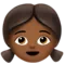 Girl: Medium-Dark Skin Tone emoji on Apple iOS 13.1