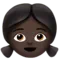 Κορίτσι: Σκούρος τόνος δέρματος emoji στο iPhone (iOS 10.0)