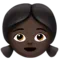 Κορίτσι: Σκούρος τόνος δέρματος emoji στο iPhone (iOS 17.4)