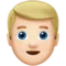 Person: Light Skin Tone, Blond Hair emoji on iPhone (iOS 13.1)
