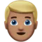 Person: Medium Skin Tone, Blond Hair emoji on Apple iOS 12.1