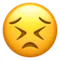Persevering Face emoji on iPhone