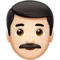 Man: Light Skin Tone emoji on Apple iOS 10.0