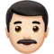 Man: Light Skin Tone emoji on Apple iOS 11.3