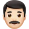 Man: Light Skin Tone emoji on iPhone