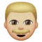 Man: Medium-Light Skin Tone emoji on Apple iOS 9.0