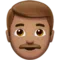 Man: Medium Skin Tone emoji on iPhone