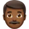 Άνδρας: Μέτριος-Σκούρος Τόνος Δέρματος emoji στο iPhone (iOS 17.4)