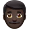 Man: Dark Skin Tone emoji on Apple iOS 10.0