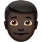 Man: Dark Skin Tone emoji on iPhone