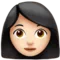 Γυναίκα: Ανοιχτόχρωμος τόνος δέρματος emoji στο iPhone (iOS 10.0)