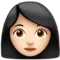 Wanita: Warna Kulit Cerah emoji di iPhone (iOS 14.5)