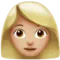 Woman: Medium-Light Skin Tone emoji on iPhone